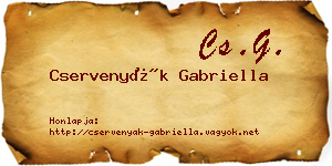 Cservenyák Gabriella névjegykártya