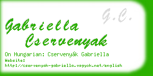 gabriella cservenyak business card